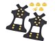 Anti-slip hiking crampons for shoes, 10 spikes, size 37–41, black