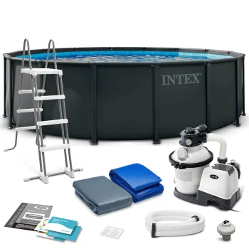 Frame Pool Intex Ultra XTR Frame 26326ND 488 x 122 cm with Sand Filter Pump