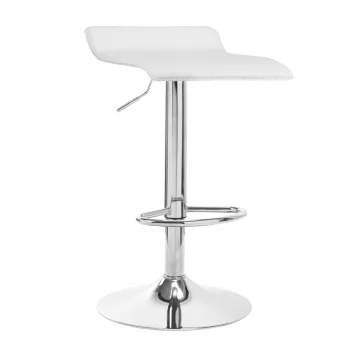 4Rico QS-B08 Bar Stool in Eco-Leather, White