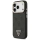 Guess iPhone 17 Pro Case 4G PU Leather with Triangle Logo, Black