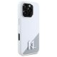 Apple iPhone 16 Pro 6.3\" Karl Lagerfeld Silicone Shadow Metal Initial MagSafe Case Cover, White