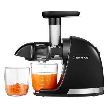 Amzchef ZM1501-BK-SM Slow Juicer, Black