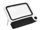 Magnifying Glass with Light LED16 Folding 3.5x Reading Magnifier, White-Black