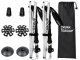 Folding Trekking and Nordic Walking Poles, Silver