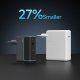 Cuktech CUKAD1003EUG GaN Wall Charger 100W, 2x USB-C / 1x USB-A, Gray