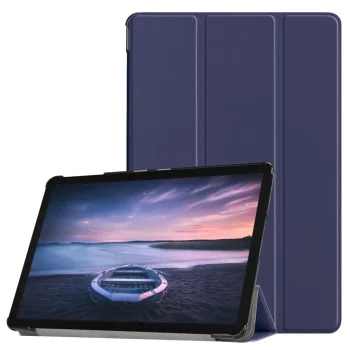 Samsung Galaxy Tab S4 10.5" (T830/T835) Trifold Stand PU Leather Hard Protective Cover Case, Blue