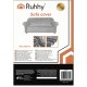 Ruhhy Stretch Velvet Corner Sofa Cover 190-230cm 26182, light grey