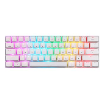 Bezvadu mehāniskā tastatūra Motospeed SK62 White (zils slēdzis) | Wireless mechanical keyboard