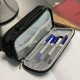 Double Extendable Pencil Case Maaleo 24516, Black