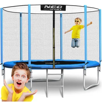 Neo-Sport Garden Trampoline with Outer Net and Ladder, 312 cm (10ft)