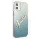 Guess iPhone 12 mini Case Glitter Gradient Script, Blue
