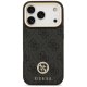 Guess 4G Strass Logo & Big Strap Metal Buttons MagSafe Phone Case Cover iPhone 17 Pro - Black