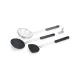 Joseph Joseph Nest Fusion 3-Piece Wok Utensil Set, Black/Silver