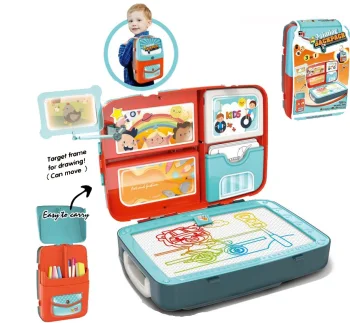 Bakalu KZ0857 Magnetic Drawing Board Backpack, Red/Blue