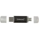 USB Flash Drive Intenso Twist Line 64GB USB-C & USB-A, Anthracite