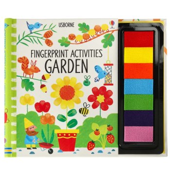Fingerprints coloring book painting activity, 64 p. (Garden)