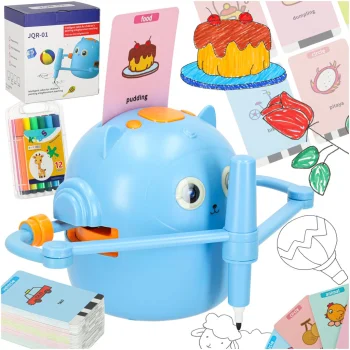Interactive Drawing Robot for Kids KX3146, Blue