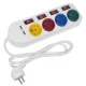 Maclean MCE229 W Power Strip, 4 Outlets, 2xUSB, 1.5m, White