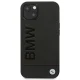 BMW iPhone 14 Plus Case Leather Stamp, Black