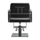 Hairdressing Chair Gabbiano Porto Black with Grey Base