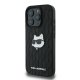 Apple iPhone 16 Pro 6.3\'\' Karl Lagerfeld Monogram Choupette Head Pin Cover Case, Black