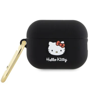 Hello Kitty AirPods Pro 2 Case Silicone 3D Kitty Head, Black