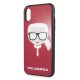 Karl Lagerfeld Iconic Glitter Karl`s Head vāciņš iPhone X / Xs, Sarkans
