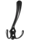Ruhhy Wall Coat Hooks, Black, 5 pcs