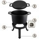 Berdsen BD-480 Cast Iron Cauldron with Grill Pan 8L