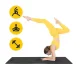 4Fizjo 1185 PU Rubber Yoga Mat 4 mm, Black
