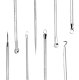 Blackhead removal tool kit with stainless steel loops