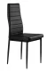 ModernHome Dining Chair Set, 4 pcs, Black Faux Leather