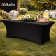 Stretch Banquet Table Cover 183x75x75cm Ruhhy, Black