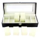 Watch storage box for 6 watches, black