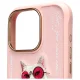 Nimmy Glasses Cool Cat Case for iPhone 16 Pro - Pink
