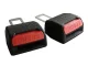 Seat Belt Buckle Adapter and Stopper Clip, 2 Pack, Black