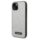 Karl Lagerfeld iPhone 14 Plus Case Glitter Plaque Logo, Silver