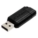 USB Flash Drive Verbatim Store \'n\' Go PinStripe 128GB USB 2.0 Black 49071