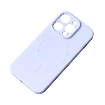 Silicone Case with MagSafe for Samsung Galaxy S25 Edge, Light Blue