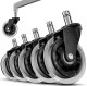 Set of 5 Office Chair Rubber Wheels Swivel Casters