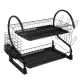 Ruhhy 24634 Two-Tier Dish Drying Rack, Black