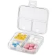 Pill and Supplement Organizer, 7 Compartments, Transparent