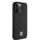 DKNY iPhone 15 Pro Max Case Leather Monogram Pattern MagSafe, Black