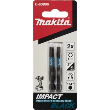 Makita Impact Black T30 x 50 mm Screwdriver Bits, 2 pcs (B-63806)