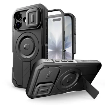 Tech-Protect Kevlar MagSafe Case for iPhone 17, Black