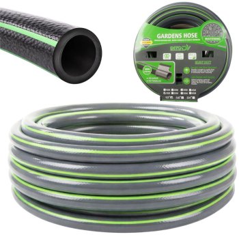 Прочный гибкий садовый шланг 1/2 дюйма 15м 3-слойный, DIVO