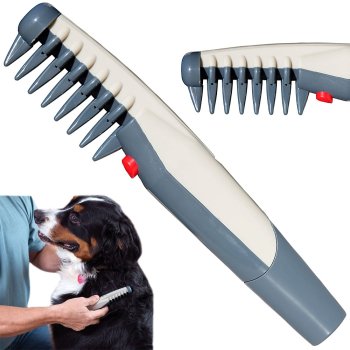 Electric Dematting Comb for Dogs and Cats, Mat Remover Tool, Grey