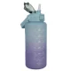Trizand 2L Motivational Water Bottle, Purple/Blue