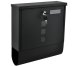Wall Mount Mailbox with Newspaper Holder, Black