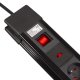 Maclean MCE11 Power Strip, 8 Outlets, with Switch, 1.5m